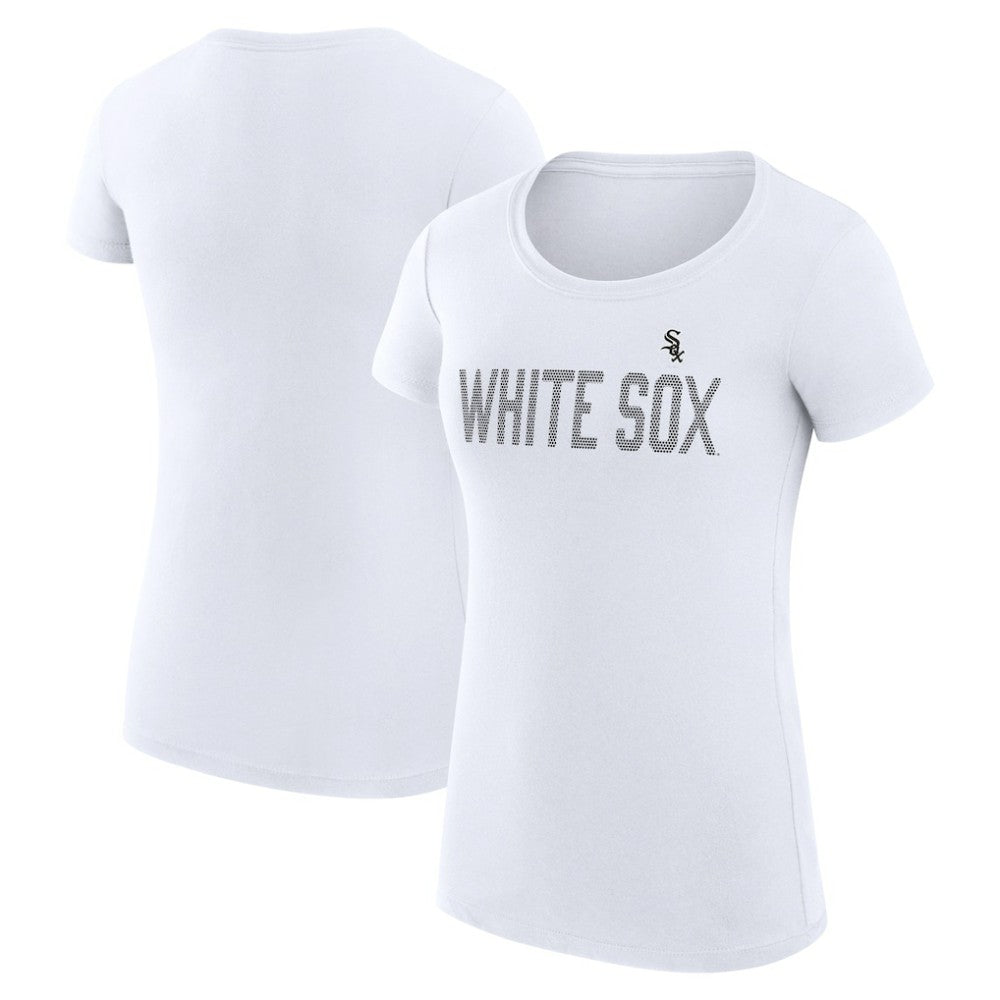 White Chicago White Sox G-III 4Her by Carl Banks Women's Super-Slim Fit Lightweight Dot Print T-Shirt