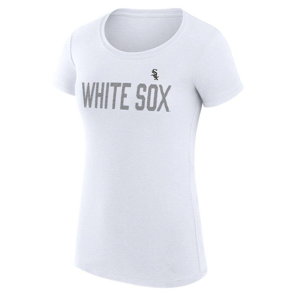 White Chicago White Sox G-III 4Her by Carl Banks Women's Super-Slim Fit Lightweight Dot Print T-Shirt