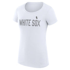 White Chicago White Sox G-III 4Her by Carl Banks Women's Super-Slim Fit Lightweight Dot Print T-Shirt