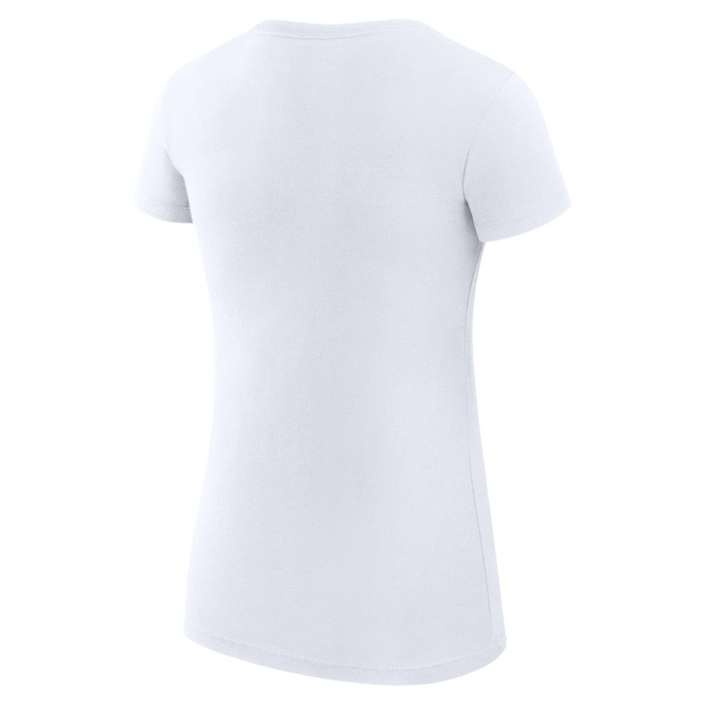 White Cincinnati Reds G-III 4Her by Carl Banks Women's Super-Slim Fit Lightweight Dot Print T-Shirt