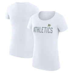 White Athletics G-III 4Her by Carl Banks Women's Super-Slim Fit Lightweight Dot Print T-Shirt