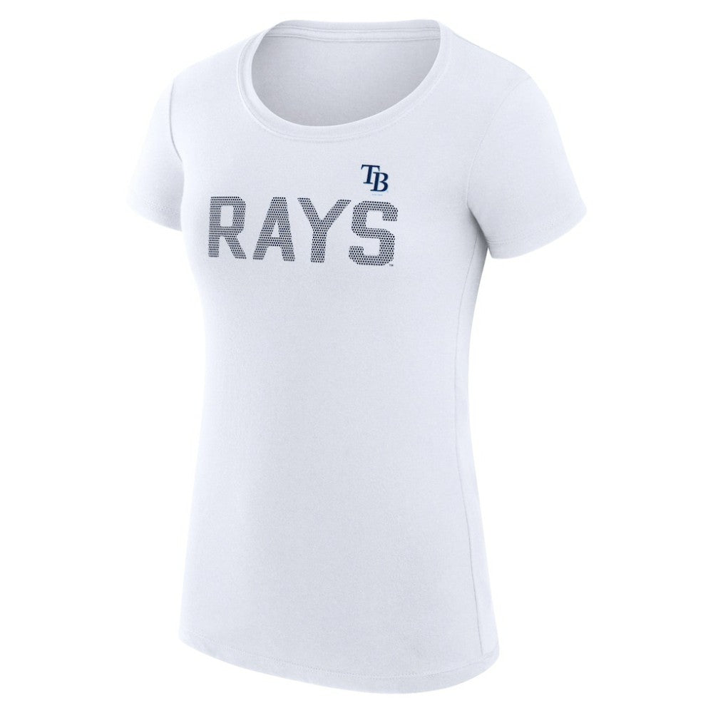 White Tampa Bay Rays G-III 4Her by Carl Banks Women's Super-Slim Fit Lightweight Dot Print T-Shirt