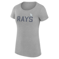 Gray Tampa Bay Rays G-III 4Her by Carl Banks Women's Super-Slim Fit Lightweight Dot Print T-Shirt