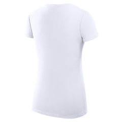 White Miami Marlins G-III 4Her by Carl Banks Women's Super-Slim Fit Lightweight Dot Print V-Neck T-Shirt