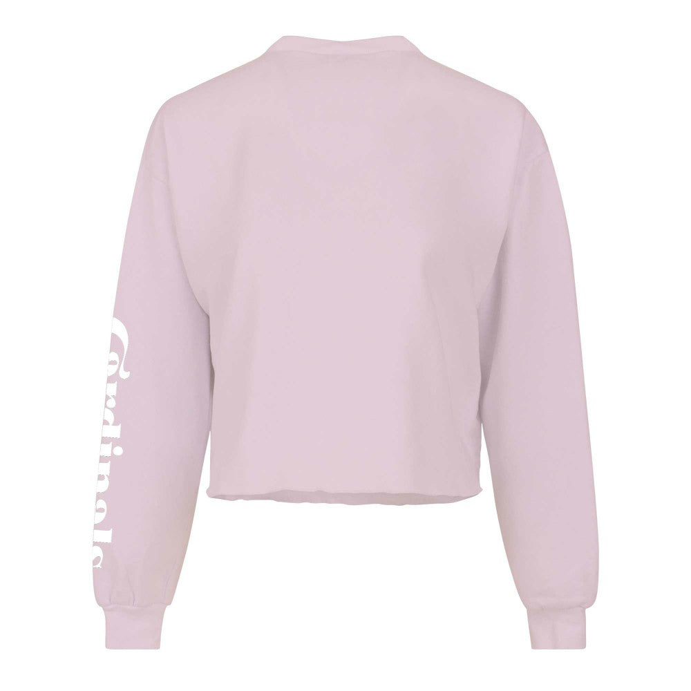 Pink St. Louis Cardinals Fanatics Women's Cropped Slouchy Long Sleeve T-Shirt