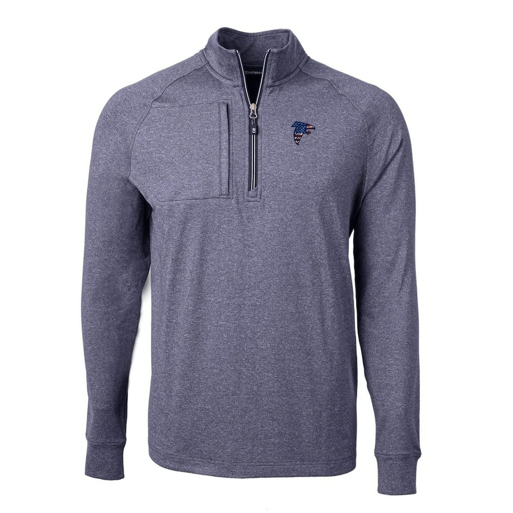 Cutter & Buck Big & Tall Adapt Eco Knit Quarter-Zip Pullover Top - Atlanta Falcons Pullover