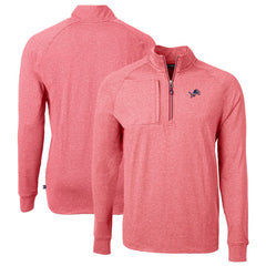 Cutter & Buck Big & Tall Adapt Eco Knit Quarter-Zip Pullover Top - Detroit Lions Pullover