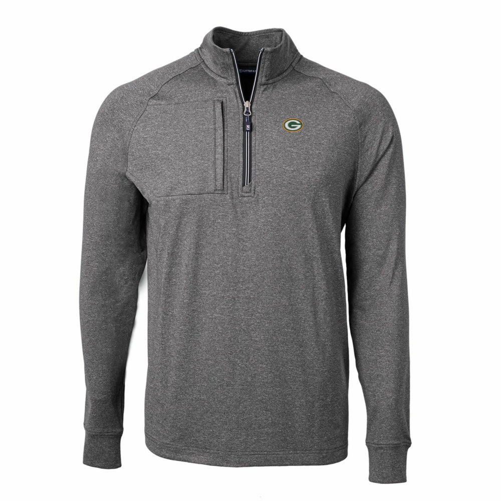 Cutter & Buck Big & Tall Adapt Eco Knit Quarter-Zip Pullover Top - Green Bay Packers Pullover