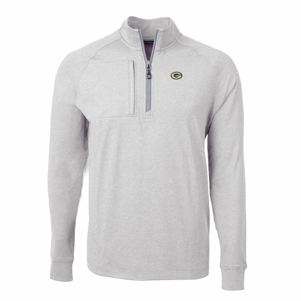 Cutter & Buck Big & Tall Adapt Eco Knit Quarter-Zip Pullover Top - Green Bay Packers Pullover