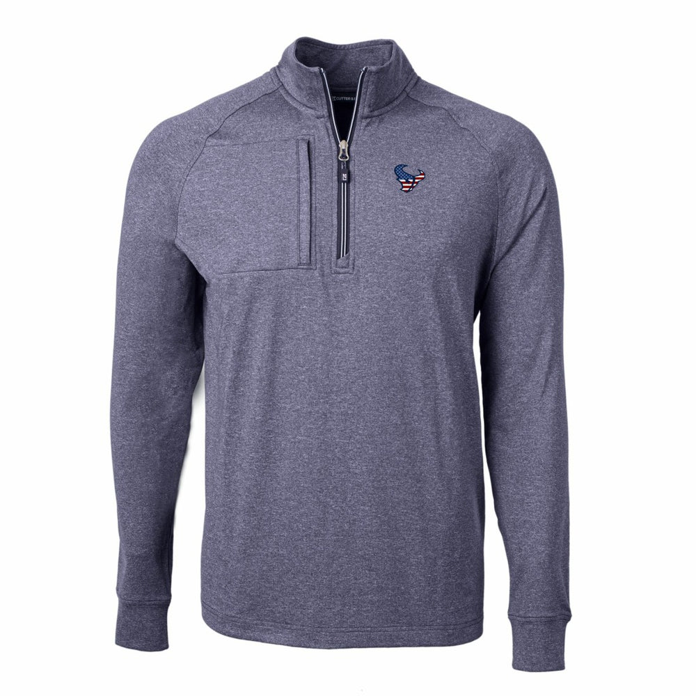 Cutter & Buck Big & Tall Adapt Eco Knit Quarter-Zip Pullover Top - Houston Texans Pullover