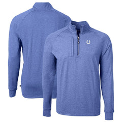 Cutter & Buck Big & Tall Adapt Eco Knit Quarter-Zip Pullover Top - Indianapolis Colts Pullover