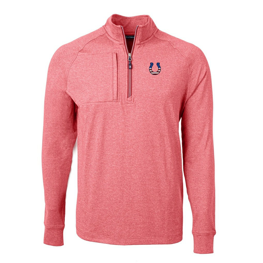 Cutter & Buck Big & Tall Adapt Eco Knit Quarter-Zip Pullover Top - Indianapolis Colts Pullover