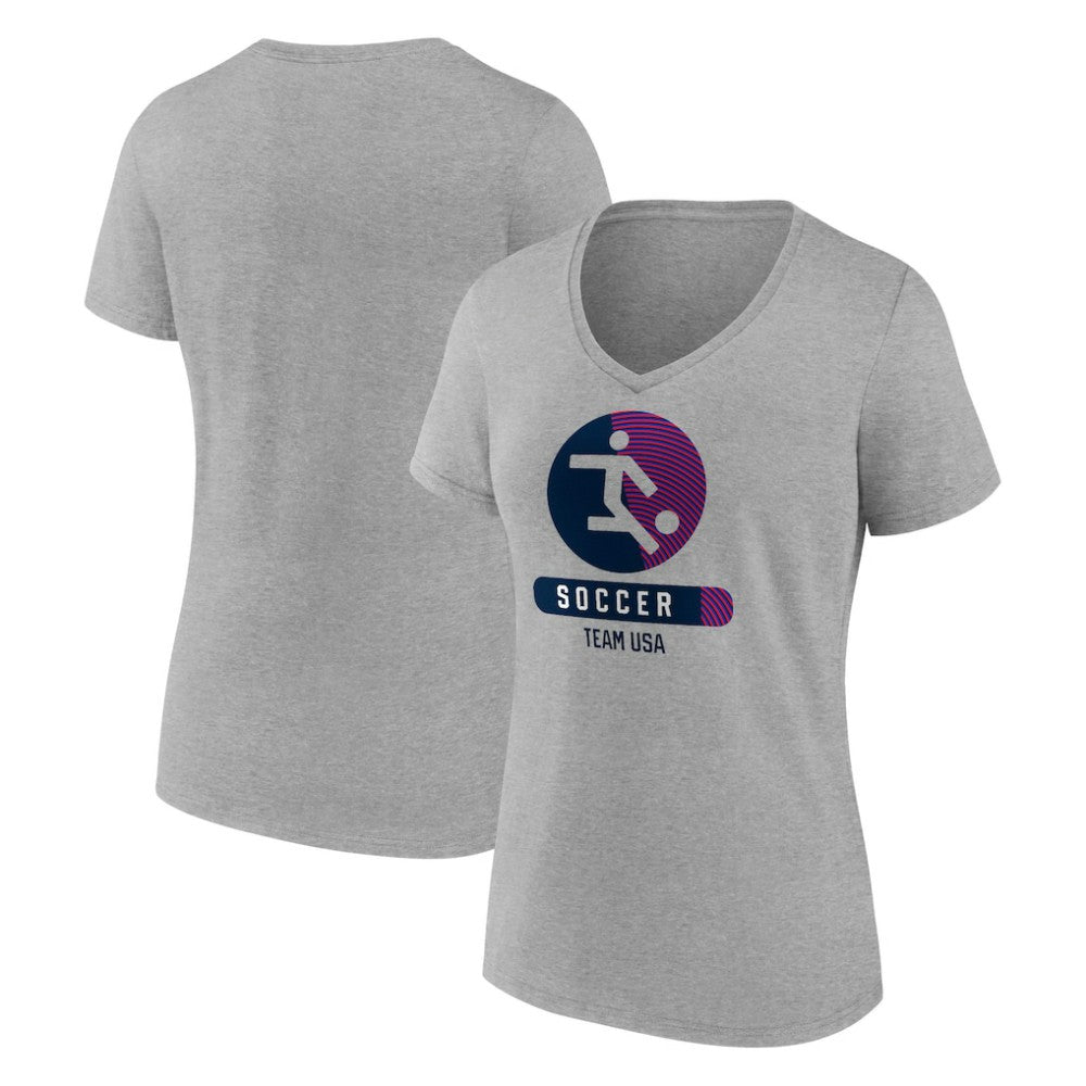 US Soccer Women's Radiating Victory V-Neck T-Shirt