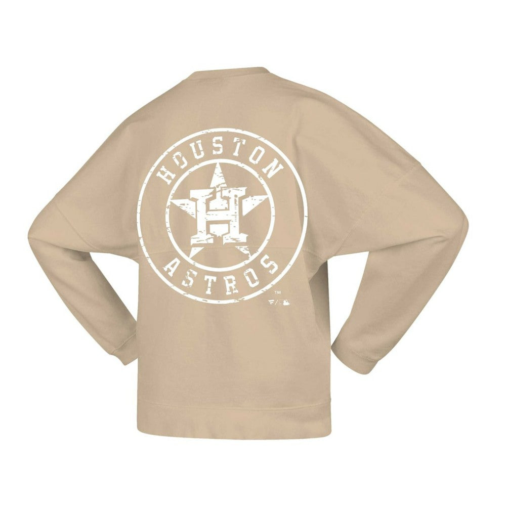 Tan Houston Astros Fanatics Women's Branded Fleece Pullover Sweatshirt