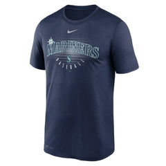 Navy Seattle Mariners Nike Wordmark Outline Legend T-Shirt