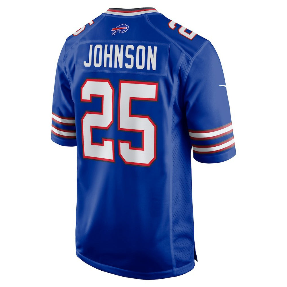Ty Johnson  Team Game Jersey - Buffalo Bills Jerseys