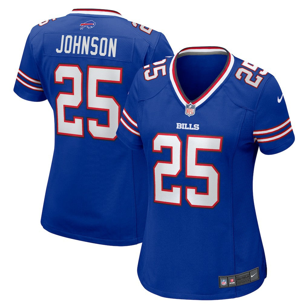 Ty Johnson  Women's Team Game Jersey - Buffalo Bills Jerseys