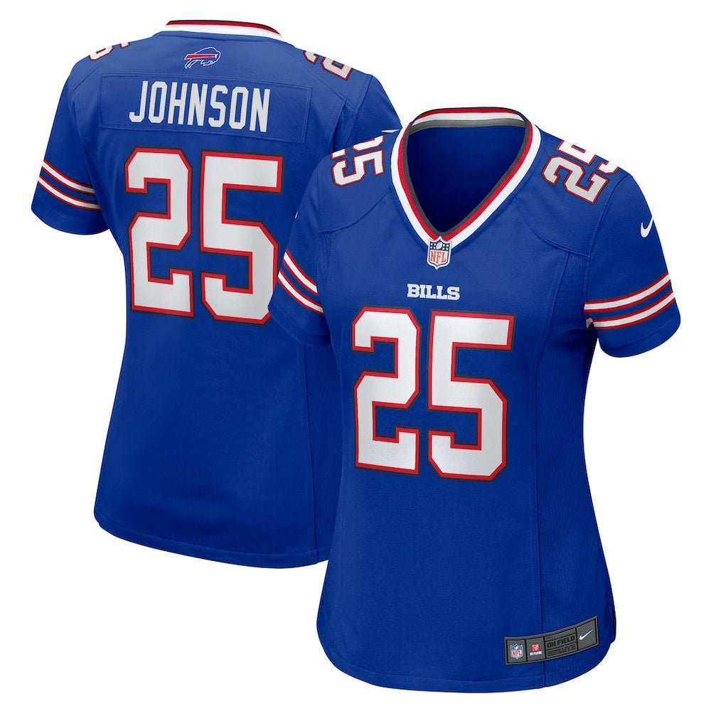 Ty Johnson  Women's Team Game Jersey - Buffalo Bills Jerseys