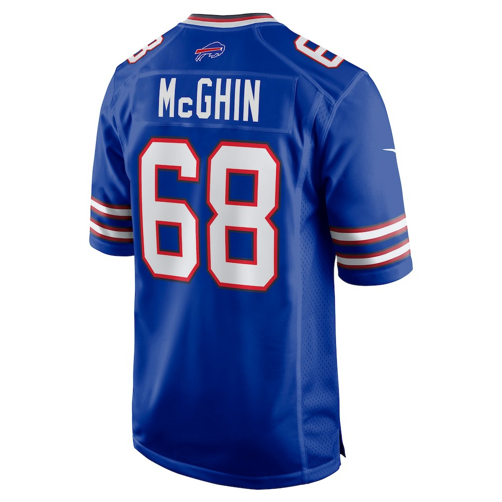 Garrett McGhin  Team Game Jersey - Buffalo Bills Jerseys