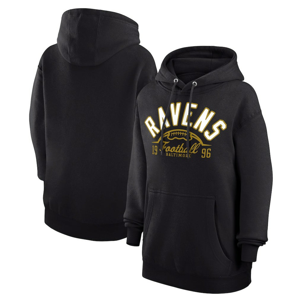 Starter Unisex Half Ball Team Fleece Pullover Hoodie - Baltimore Ravens Hoodies