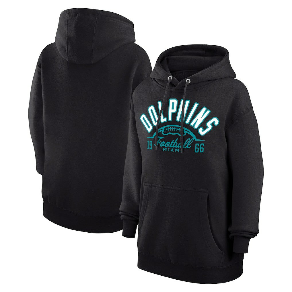 Starter Unisex Half Ball Team Fleece Pullover Hoodie - Miami Dolphins Hoodies
