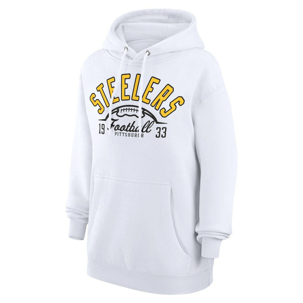 Starter Unisex Half Ball Team Fleece Pullover Hoodie - Pittsburgh Steelers Hoodies