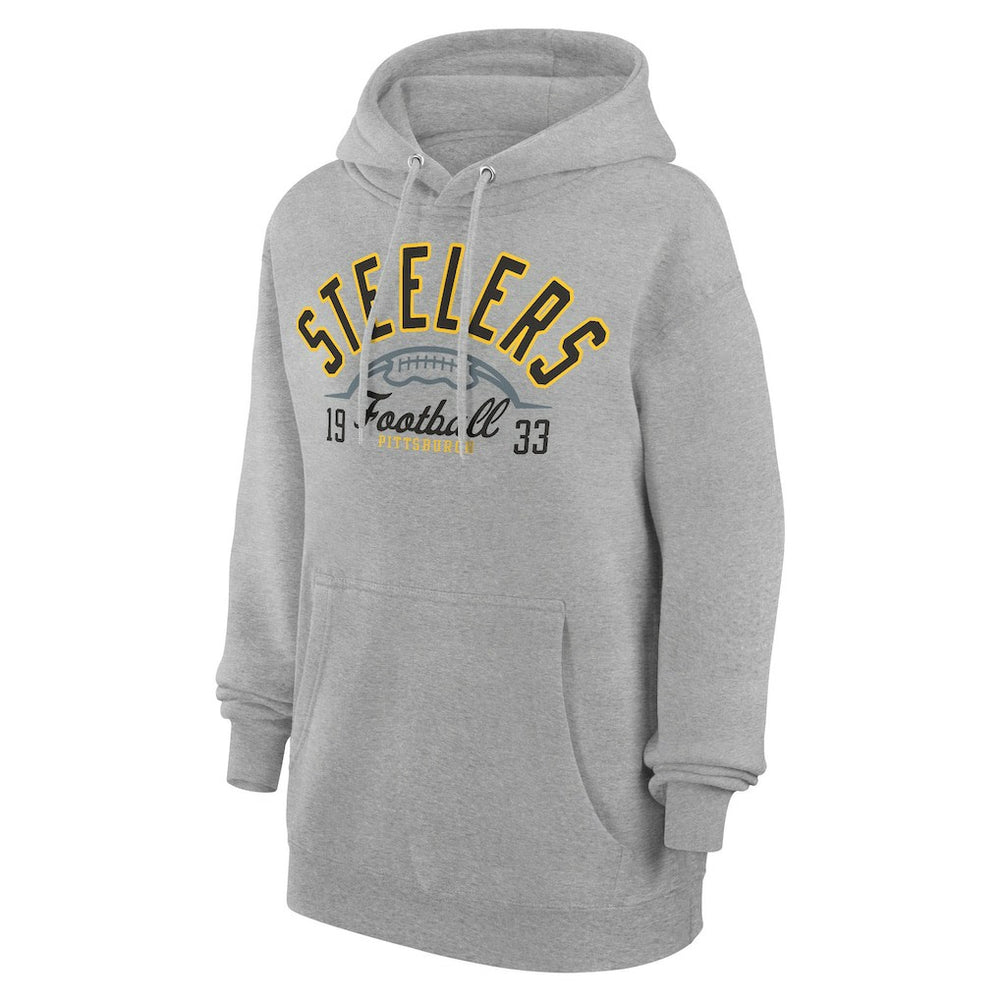 Starter Unisex Half Ball Team Fleece Pullover Hoodie - Pittsburgh Steelers Hoodies