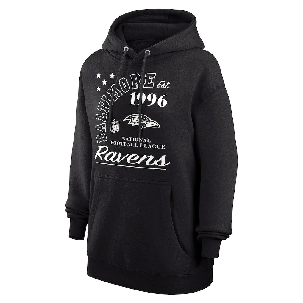 Starter Unisex Arch Team Fleece Pullover Hoodie - Baltimore Ravens Hoodies