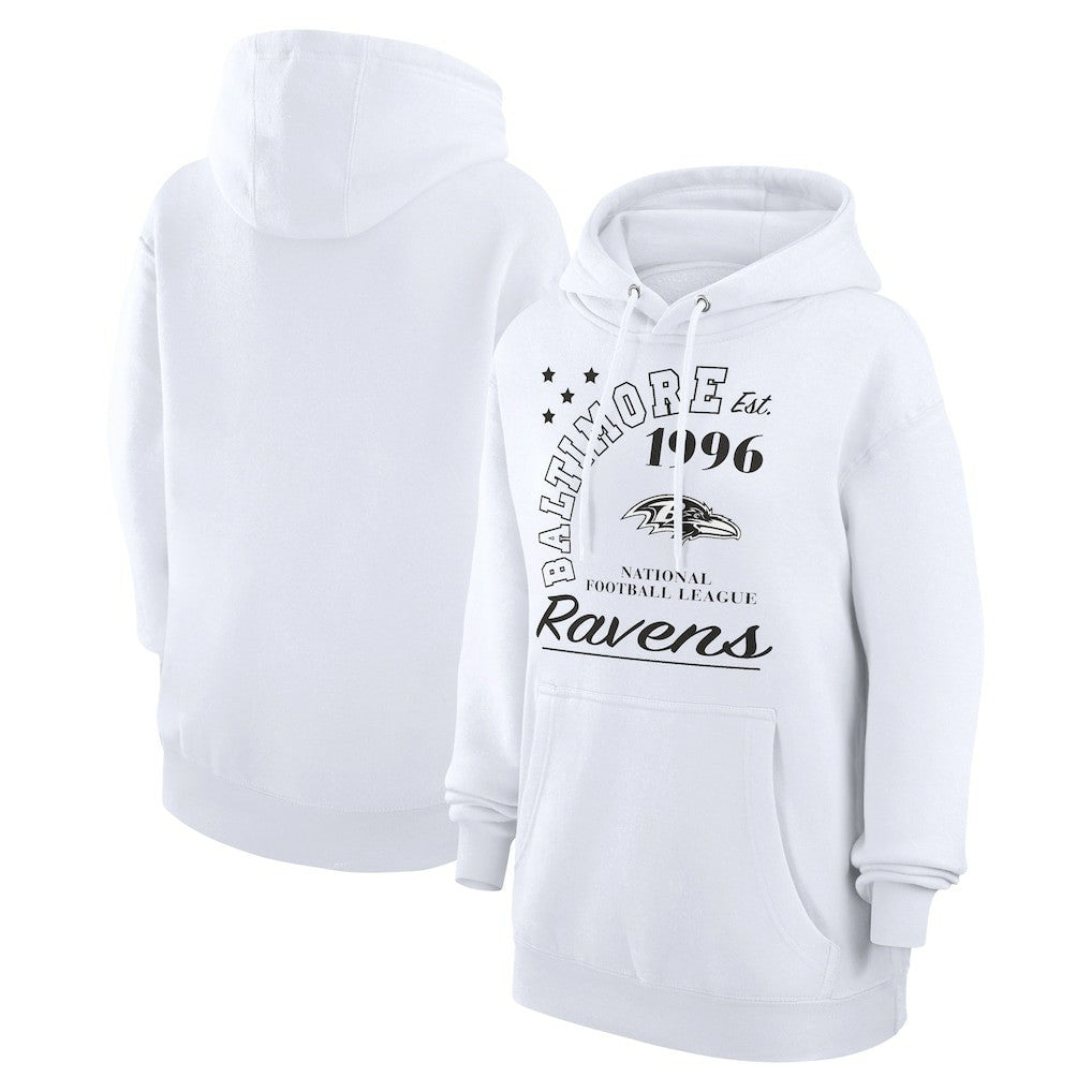 Starter Unisex Arch Team Fleece Pullover Hoodie - Baltimore Ravens Hoodies