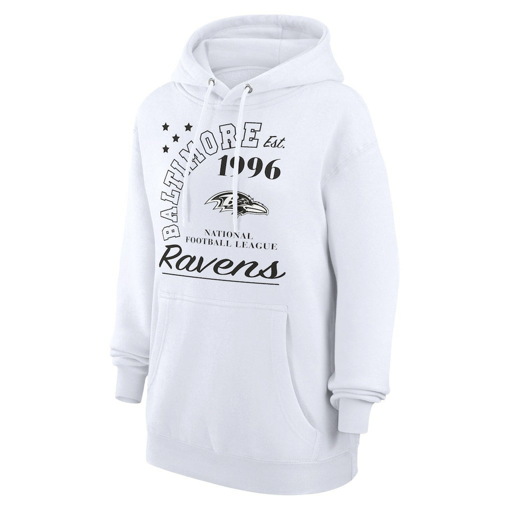 Starter Unisex Arch Team Fleece Pullover Hoodie - Baltimore Ravens Hoodies