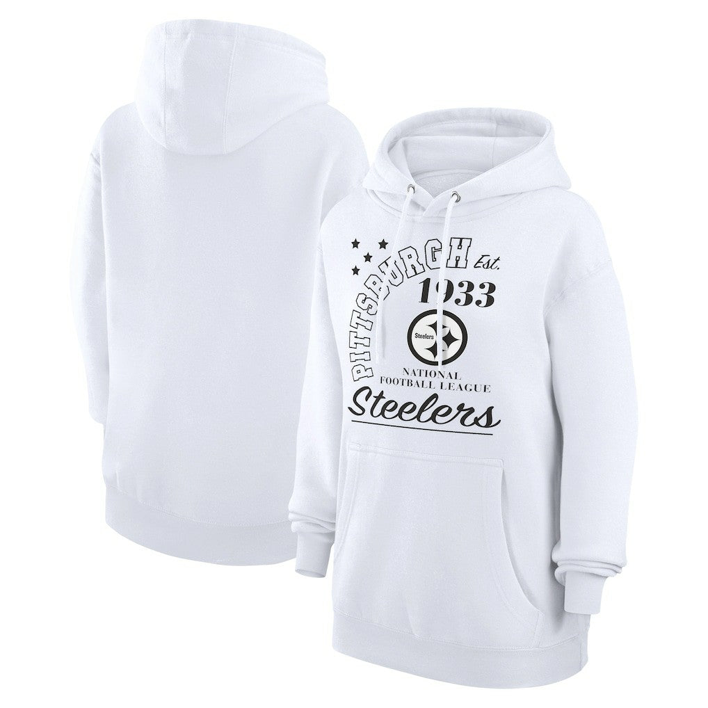 Starter Unisex Arch Team Fleece Pullover Hoodie - Pittsburgh Steelers Hoodies