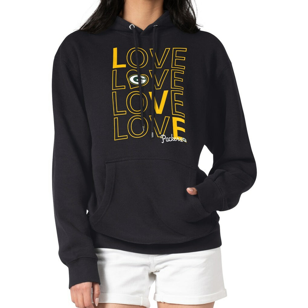 G-III 4Her by Carl Banks Women's Love Graphic Pullover Hoodie - Green Bay Packers Hoodies