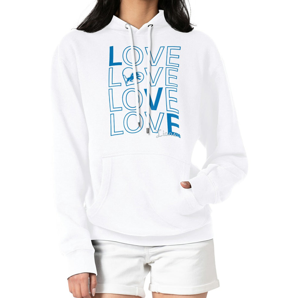 G-III 4Her by Carl Banks Women's Love Graphic Pullover Hoodie - Detroit Lions Hoodies