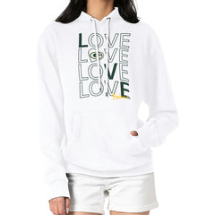 G-III 4Her by Carl Banks Women's Love Graphic Pullover Hoodie - Green Bay Packers Hoodies