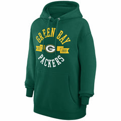 G-III 4Her by Carl Banks Women's City Graphic Team Fleece Pullover Hoodie - Green Bay Packers Hoodies