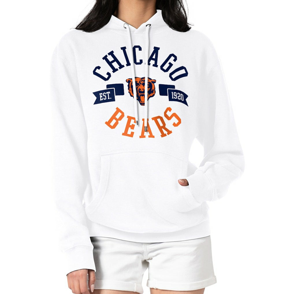 G-III 4Her by Carl Banks Women's City Graphic Team Fleece Pullover Hoodie - Chicago Bears Hoodies
