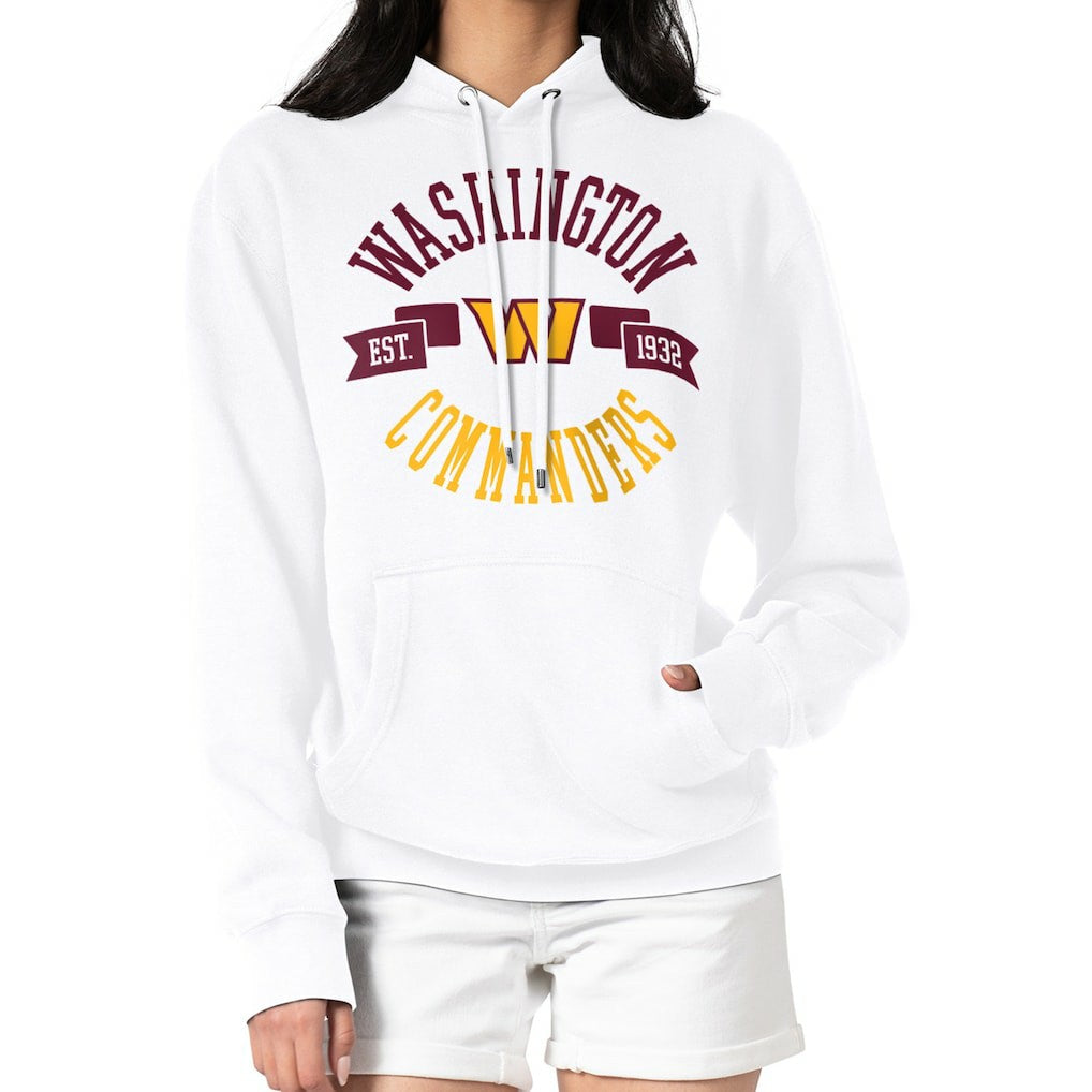 G-III 4Her by Carl Banks Women's City Graphic Team Fleece Pullover Hoodie - Washington Commanders Hoodies