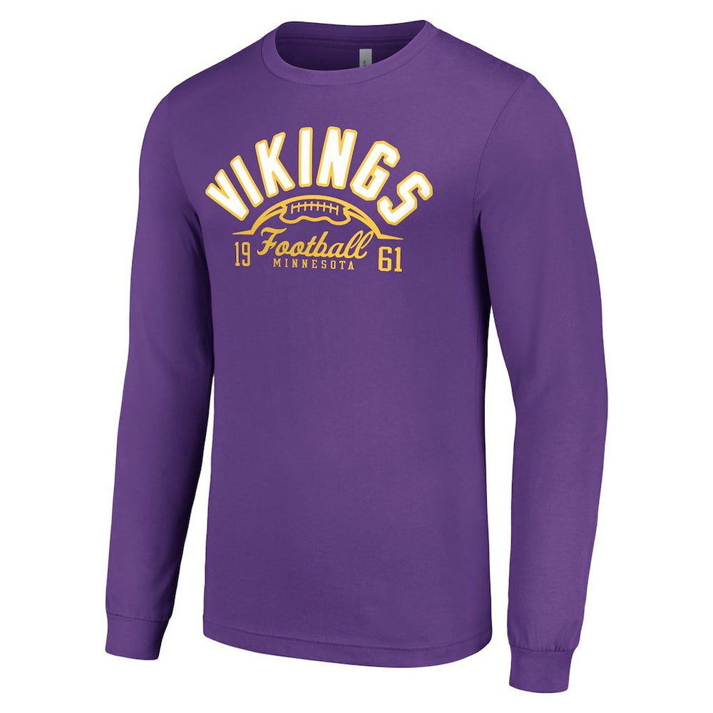 Starter Half Ball Team Long Sleeve T-Shirt - Minnesota Vikings T-shirts
