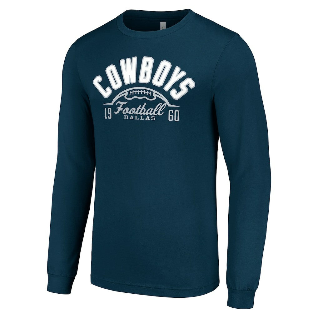 Starter Half Ball Team Long Sleeve T-Shirt - Dallas Cowboys T-shirts