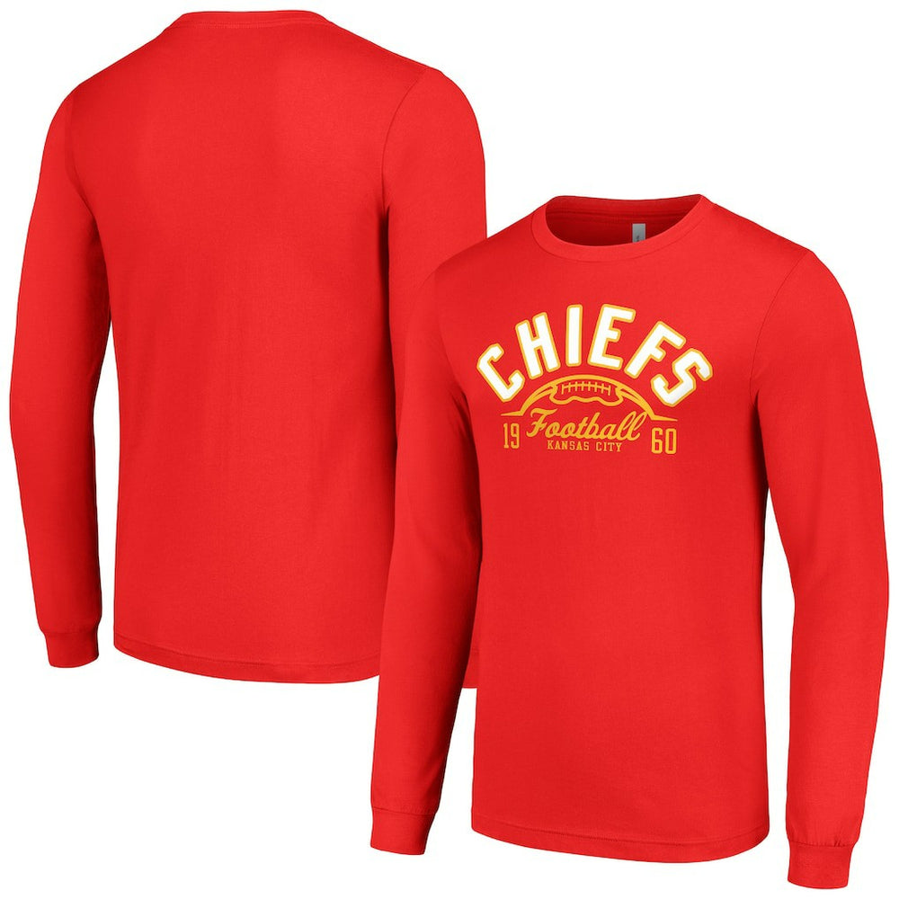 Starter Half Ball Team Long Sleeve T-Shirt - Kansas City Chiefs T-shirts