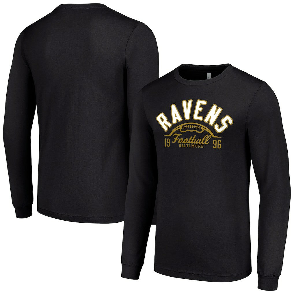 Starter Half Ball Team Long Sleeve T-Shirt - Baltimore Ravens T-shirts