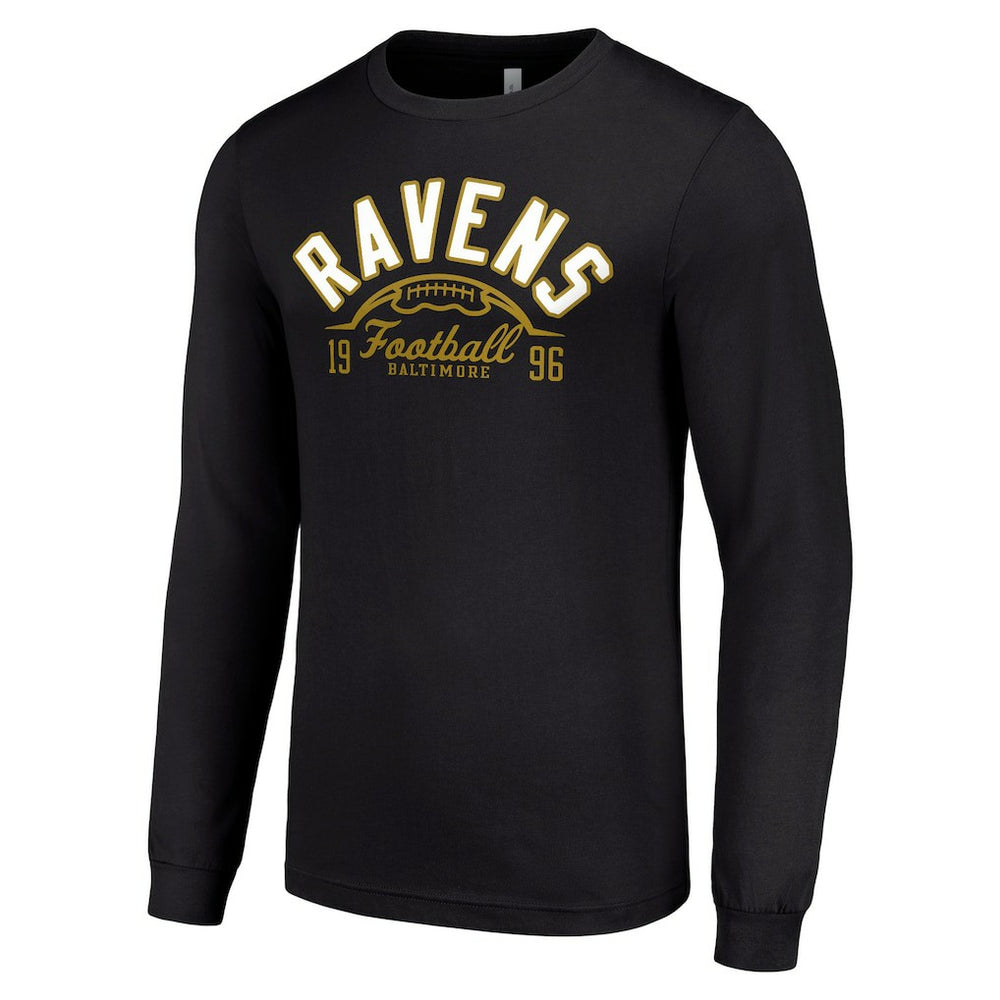 Starter Half Ball Team Long Sleeve T-Shirt - Baltimore Ravens T-shirts
