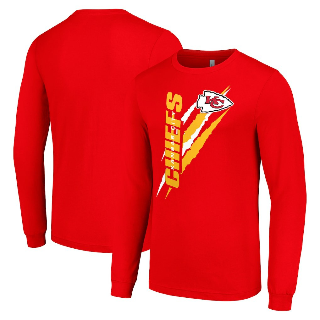 Starter Color Scratch Long Sleeve T-Shirt - Kansas City Chiefs T-shirts