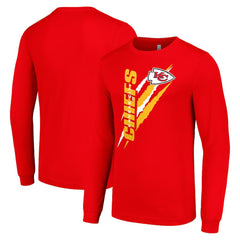 Starter Color Scratch Long Sleeve T-Shirt - Kansas City Chiefs T-shirts