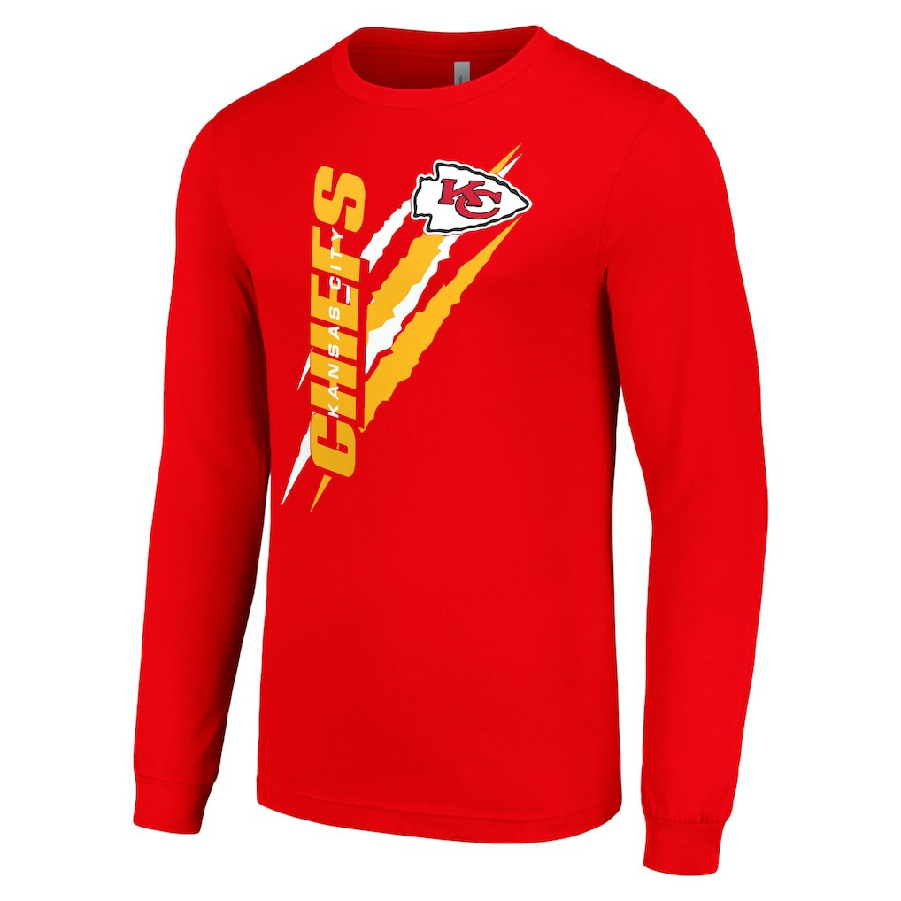 Starter Color Scratch Long Sleeve T-Shirt - Kansas City Chiefs T-shirts