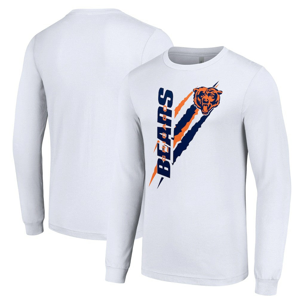 Starter Color Scratch Long Sleeve T-Shirt - Chicago Bears T-shirts