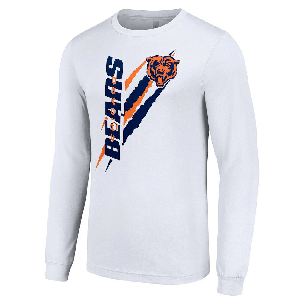 Starter Color Scratch Long Sleeve T-Shirt - Chicago Bears T-shirts