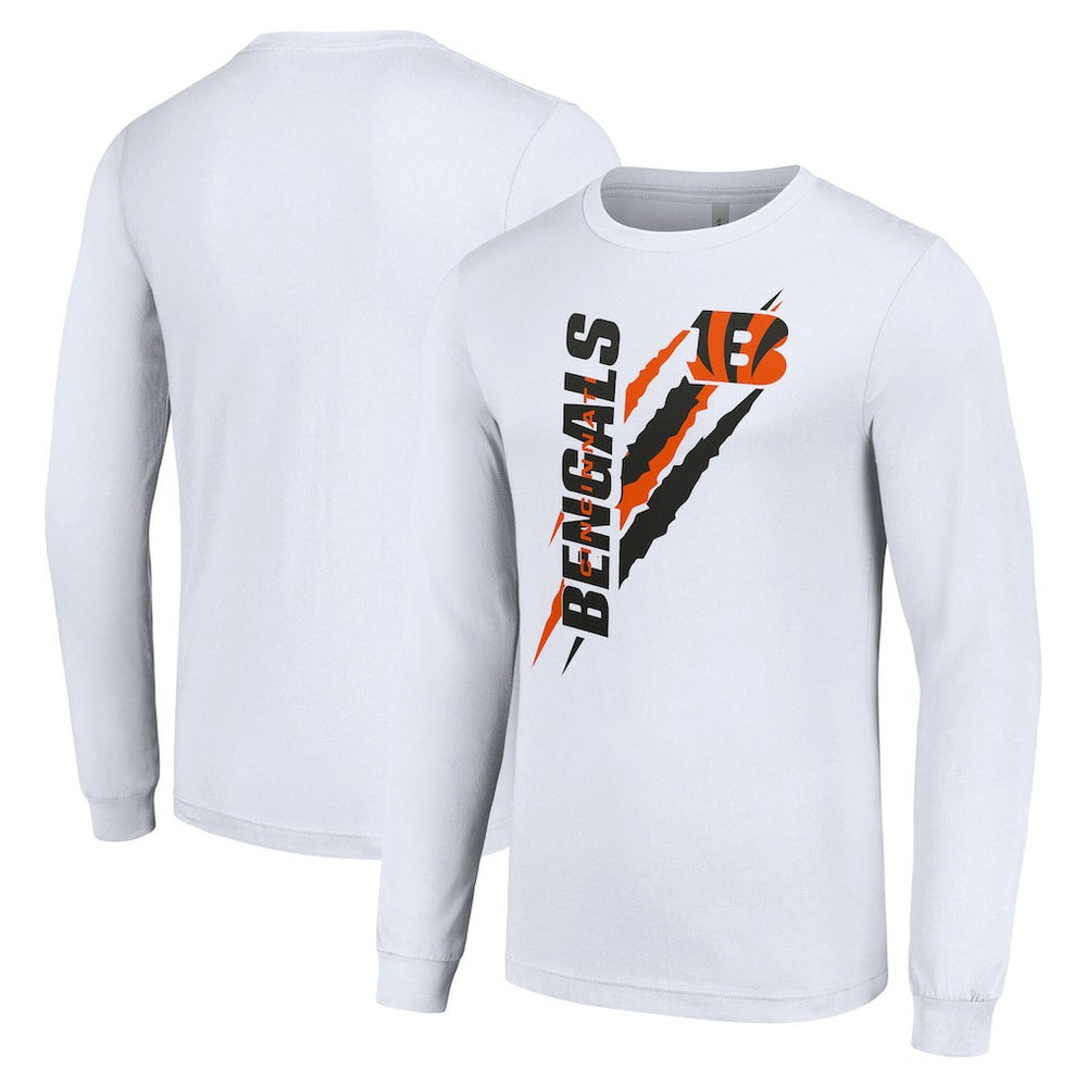 Starter Color Scratch Long Sleeve T-Shirt - Cincinnati Bengals T-shirts