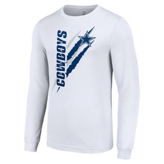 Starter Color Scratch Long Sleeve T-Shirt - Dallas Cowboys T-shirts