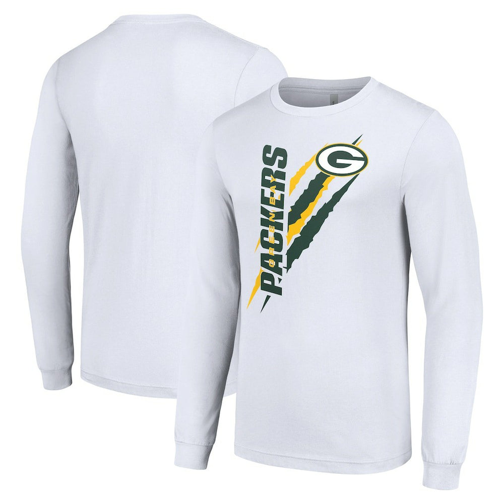 Starter Color Scratch Long Sleeve T-Shirt - Green Bay Packers T-shirts
